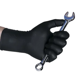 Adolf Bucher Перчатки нитриловые черные Магнум, 50шт, размер XL