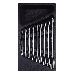 T40593 Набор ключей рожковых, 9 предметов в ложементе(6-27мм)