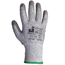 JetaSafety Защитные перчатки от порезов (3 класс) с покрытием, серый, 1 пара, XL