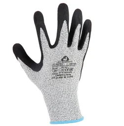JetaSafety Защитные перчатки от порезов (5 класс) с покрытием, серые, 1 пара, XL