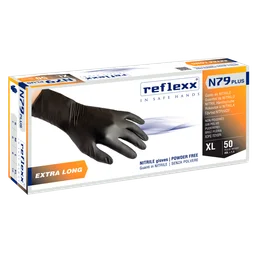 Перчатки Reflexx N79P-L одноразовые химостойкие длинные 25 пар