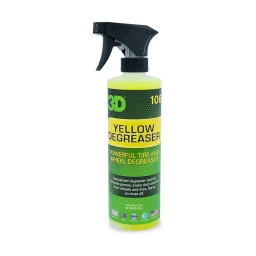 3D Car Care 3D Yellow Degreaser Очиститель для удаления тормозной пыли и жирных пятен с покрышек/колес, 16 oz