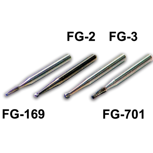 9 мм 5 шт Боры для ремонта стекол карбидные SSWhite FG-169 конические 0 - 1