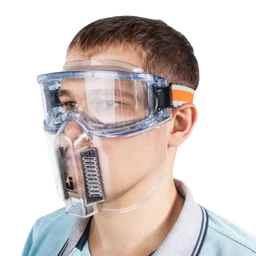 JetaSafety Защитные очки со щитком прозрачные эластичные с боковыми загибами